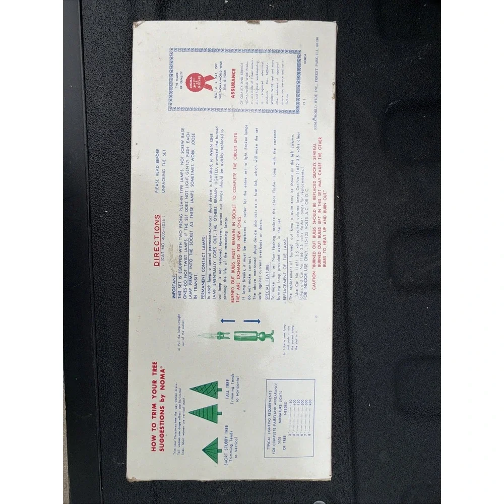 Vintage Noma‎  35 Mini-Lites Flashing Or Non Flashing NOS